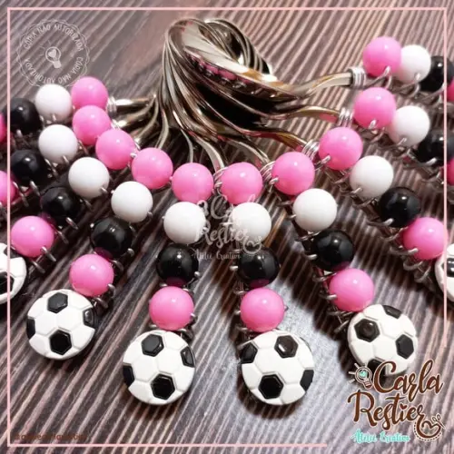 Colher Decorada Futebol Menina