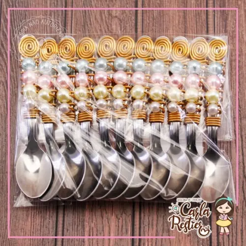 Colher em Inox Decorada Candy Colors