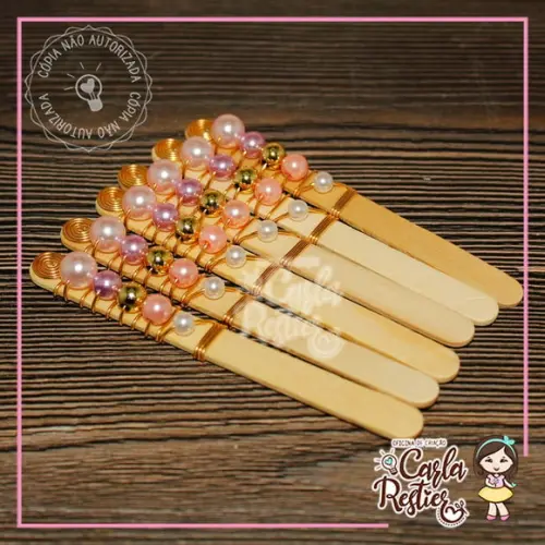Palito Decorado Maçã Princesa