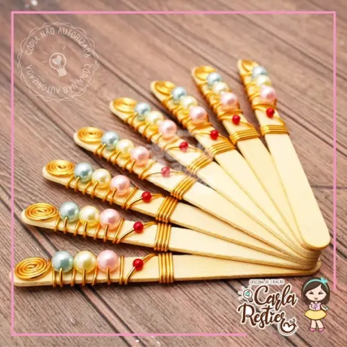 Palito Decorado para Maçã do Amor Confeitaria