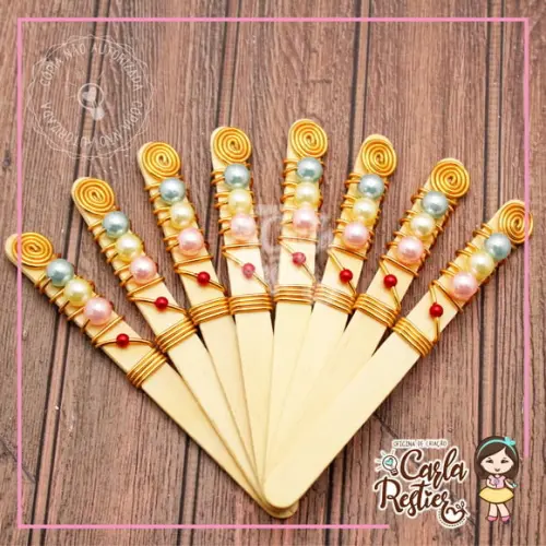 Palito Decorado para Maçã do Amor Confeitaria