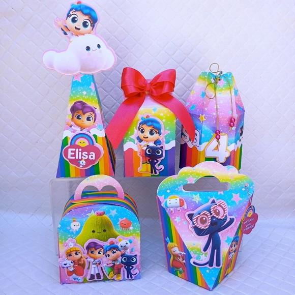 Kit 20 Caixas Personalizada Vera e o Reino do Arco Íris