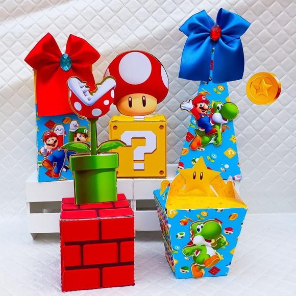 Kit 20 Caixas Personalizado Mario Bros
