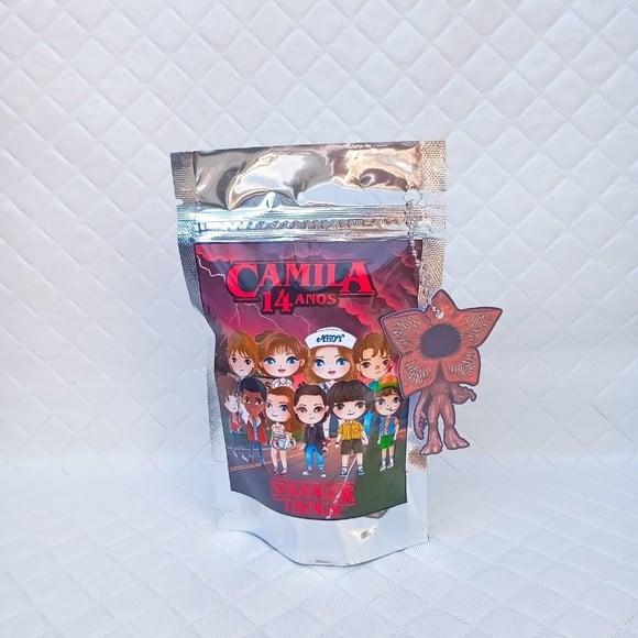 Saquinho Metalizado Zip Lock Personalizado Stranger Thing- P
