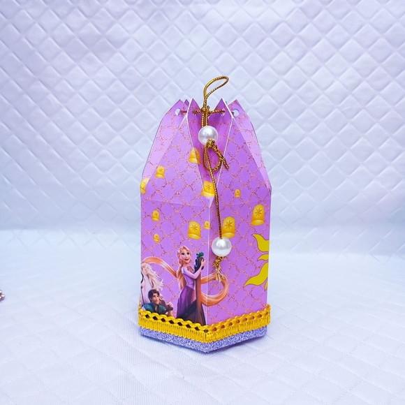 Caixa Bolsinha Personalizado Rapunzel Luxo - 20 Peças