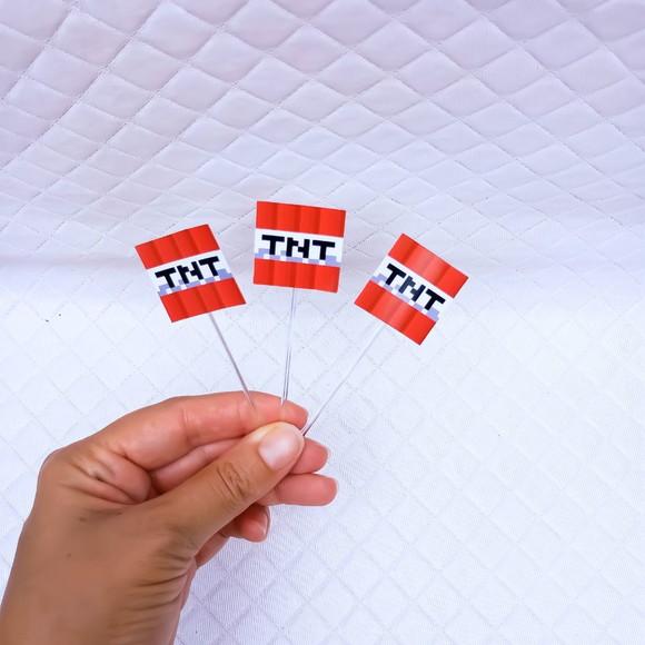 Kit 50 Topper para Docinho Minecraft
