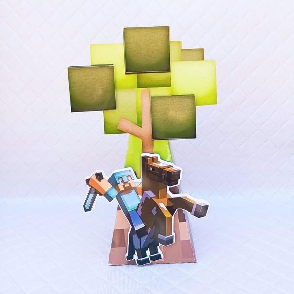 Caixa Cone/pirâmide Árvore Personalizado Minecraft-20 Peças