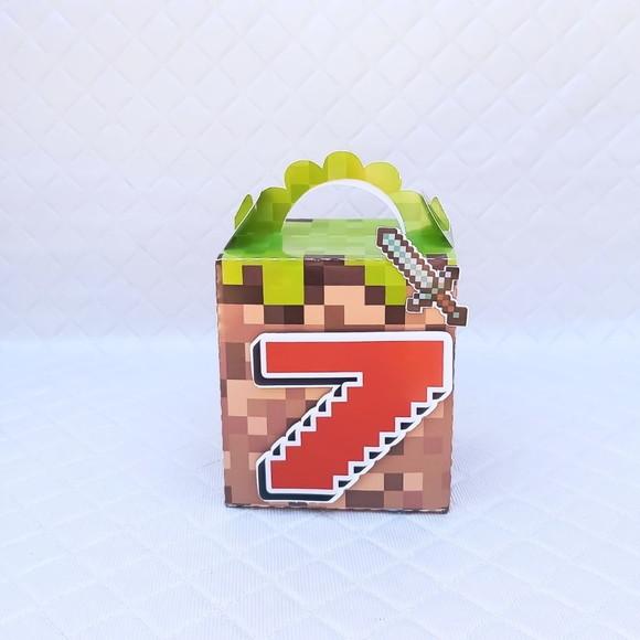 Caixa Lanchinho Personalizado Minecraft - 20 Peças