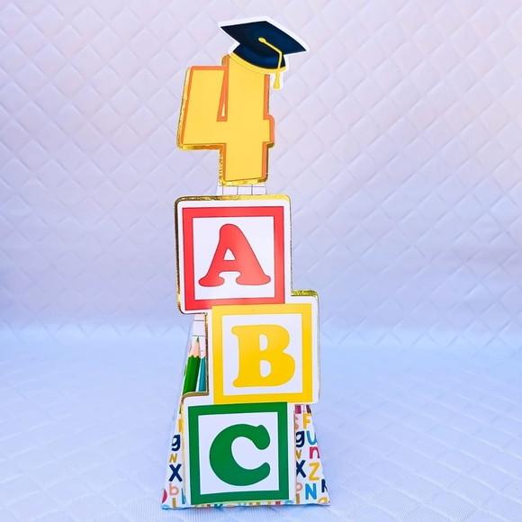 Caixa Cone/pirâmide Personalizados Abc