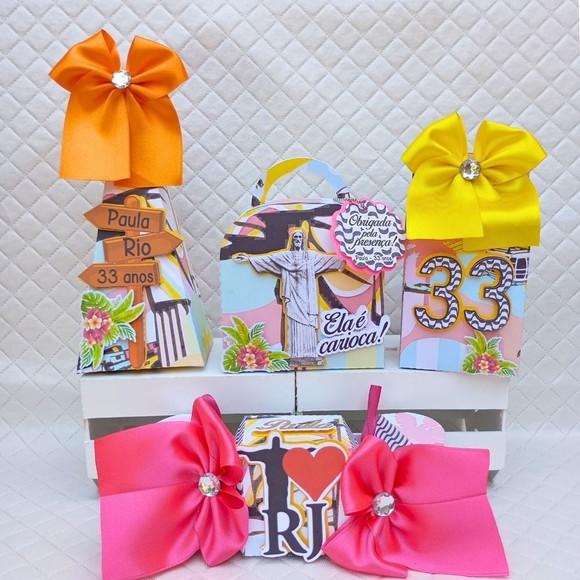 Kit 60 Caixas Personalizado Rio D Janeiro/tardezinha/carioca