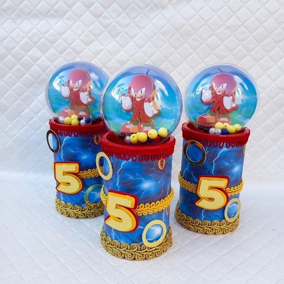 Cofrinho Personalizado Sonic Knuckles Luxo - 10 Itens