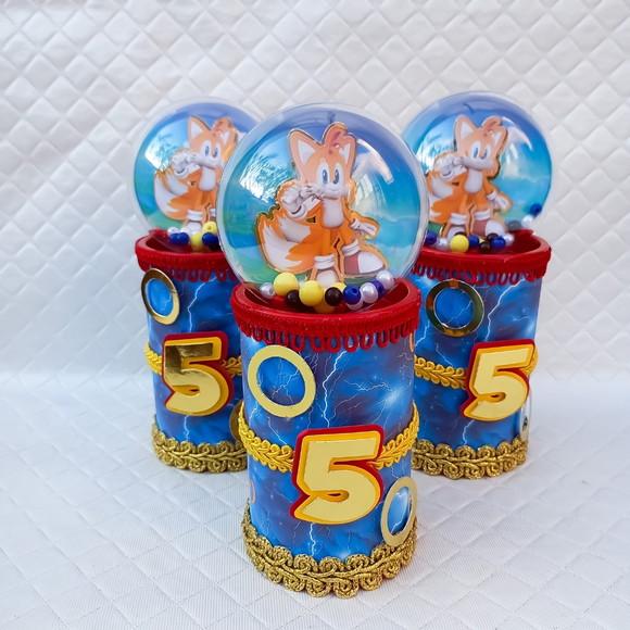 Cofrinho Personalizado Sonic Tails Luxo - 10 Itens