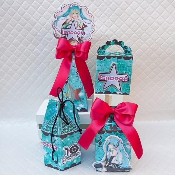 Kit 40 Caixas Personalizado Hatsune Miku