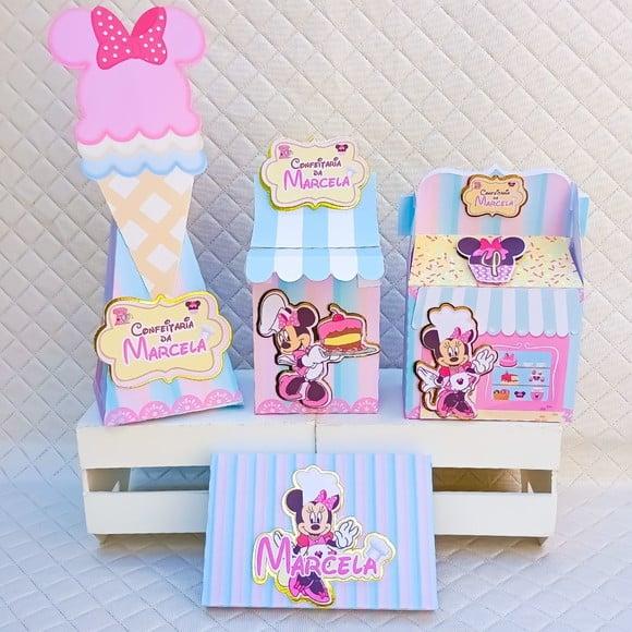 Kit 40 Caixas Personalizado Confeitaria da Minnie
