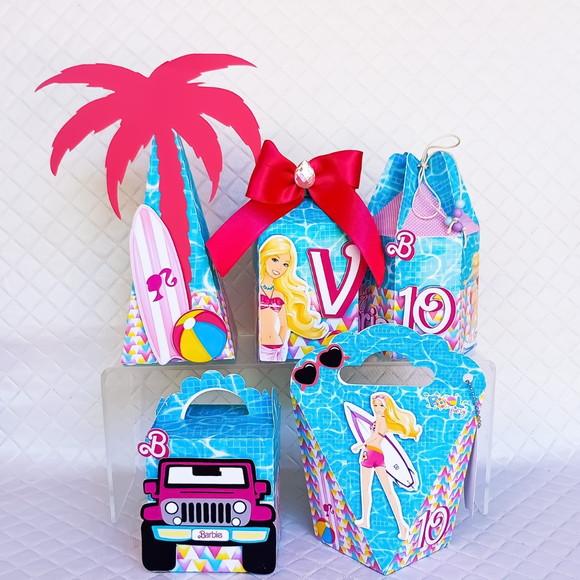 Kit 20 Caixas Personalizado Barbie Pool Party