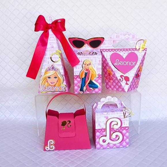 Kit 60 Caixas Personalizado Barbie