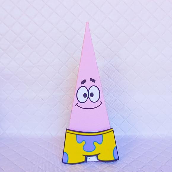 Caixa Cone/pirâmide Patrick- Bob Esponja - 20 Peças