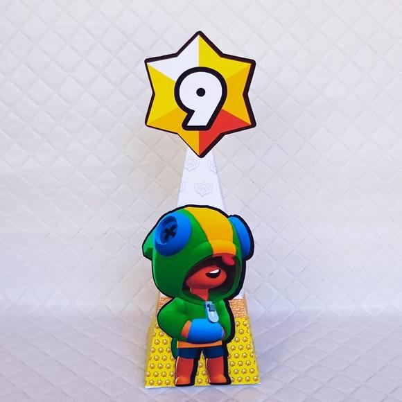 Caixa Cone/pirâmide Brawl Stars - 20 Peças