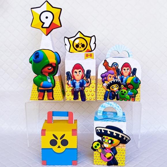 Kit 60 Caixas Personalizado Brawl Stars