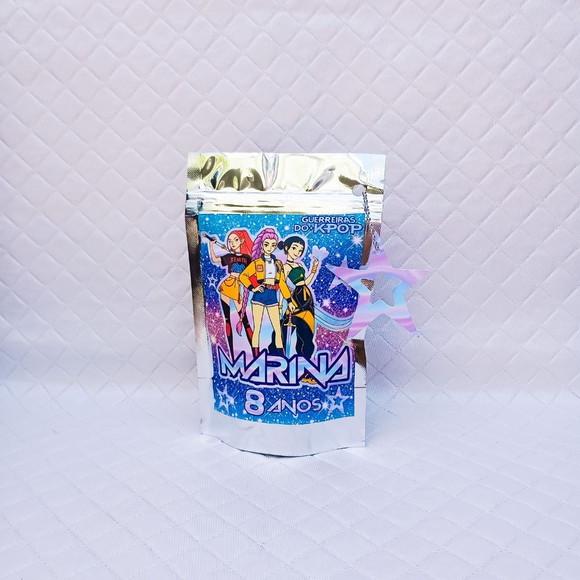 Kit 30 Saquinho Metalizado Zip Lock Guerreiras do K-pop - m