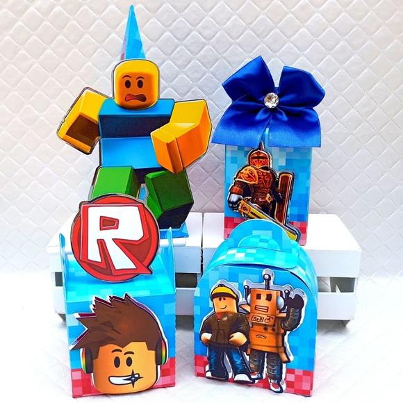 Kit 60 Caixas Personalizado Roblox Menino