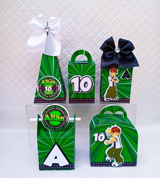 Kit 40 Caixas Personalizado Ben 10
