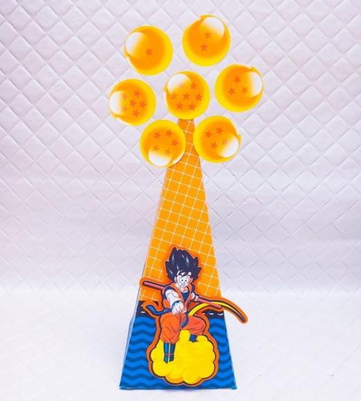 Kit 20 Caixas Cone/pirâmide Lembrancinhas Dragon Ball
