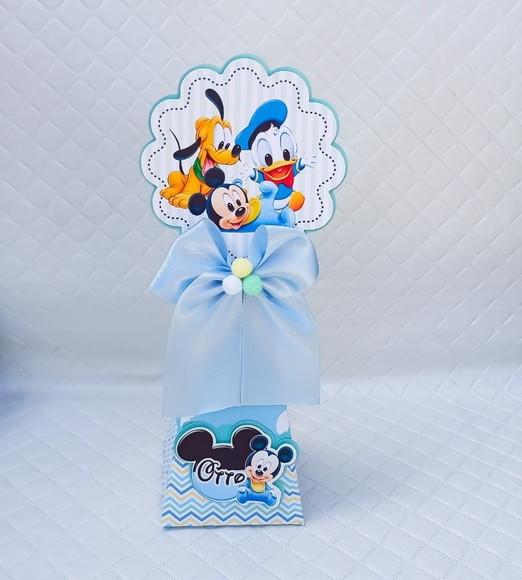 Caixas Cone/pirâmide Personalizado Mickey Baby - 20 Peças