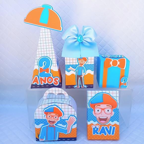 Kit 20 Caixas Personalizado Blippi