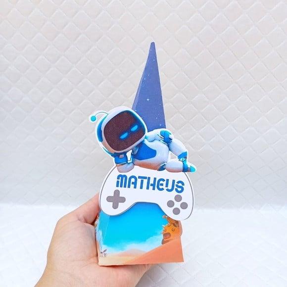 Caixa Cone/pirâmide Astro Bot - 20 Peças