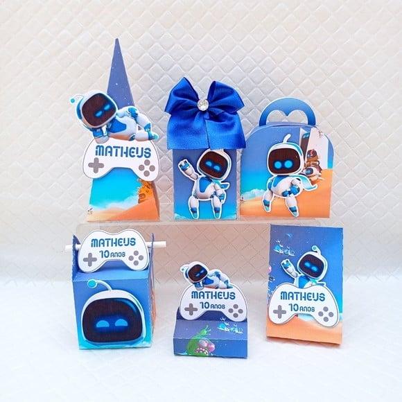 Kit 30 Caixas Personalizado Astro Bot