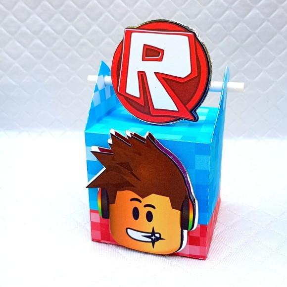 Caixa Canudo Roblox Menino - 20 Peças