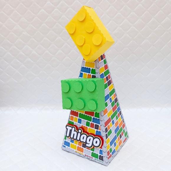 Caixa Pirâmide/cone Personalizado Lego
