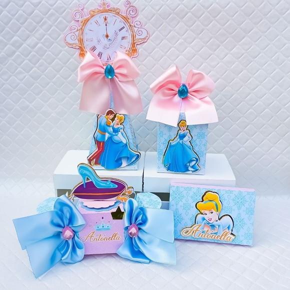 Kit 40 Caixas Personalizada Princesa Cinderela