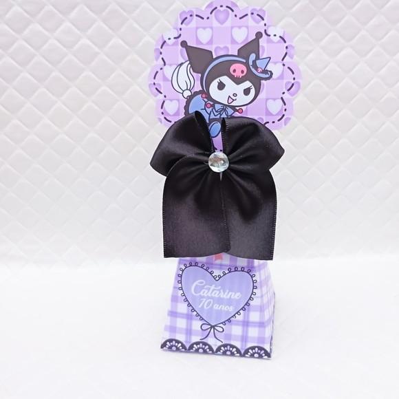 Caixa Cone/pirâmide Personalizado Kuromi - 20 Peças