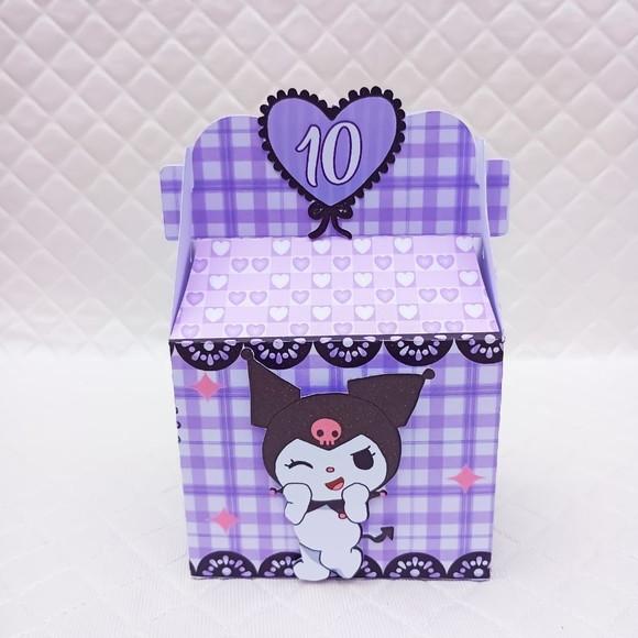 Caixa Maleta Personalizado Kuromi - 20 Peças