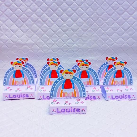 Kit 30 Caixa Bis Duplo Personalizado Metoo Doll Aquarela