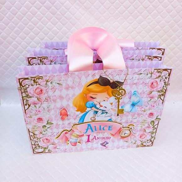 Sacolinha Personalizada G - Alice no País das Maravilhas