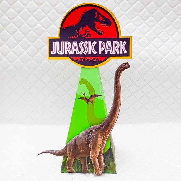 Caixa Cone/pirâmide Jurassic Park - 20 Peças