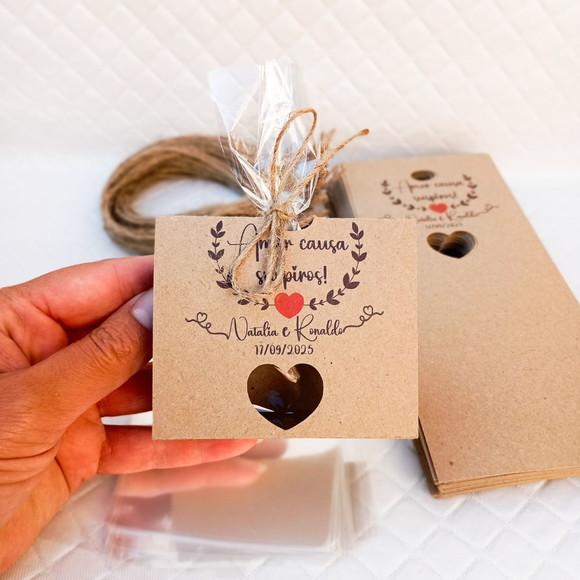 Kit Lembrancinha Casamento -embalagem Rústica Mini Suspiros