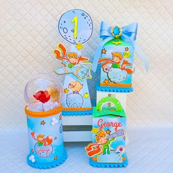 Kit 20 Caixas Personalizado Pequeno Príncipe Luxo