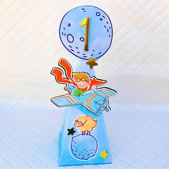 Caixa Cone/pirâmide Personalizado Pequeno Príncipe -20 Peças
