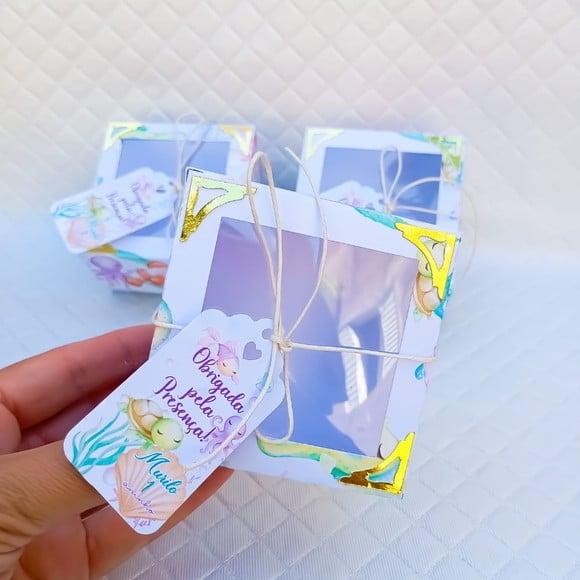 Caixa para Mini Donut Fundo do Mar