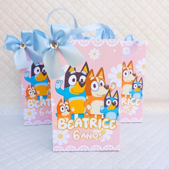 Sacolinha Personalizada Bluey Menina Luxo P - 20 Peças