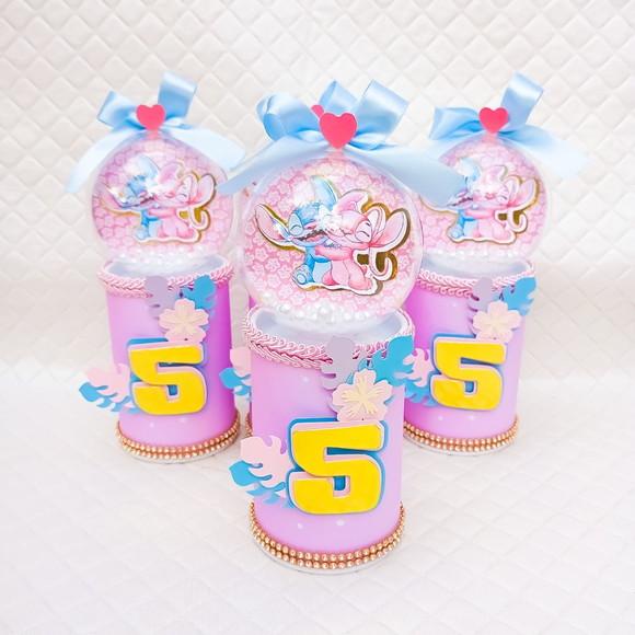 Cofrinho Personalizado Lillo Stitch Luxo Aquarelado