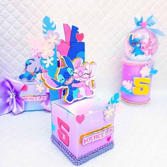 Caixa Cenário Lillo Stitch Luxo 10 Peças