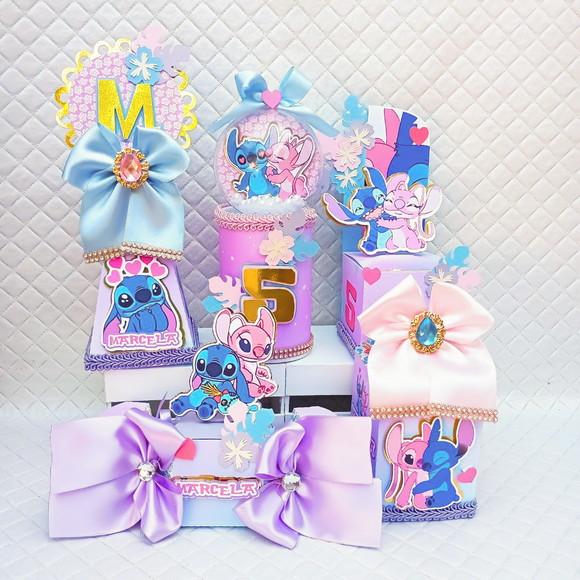 Kit 20 Caixas Personalizado Lillo Stitch Luxo
