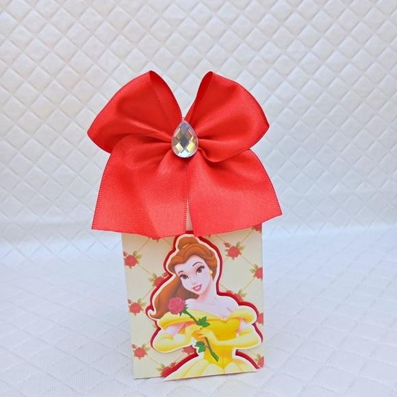 Caixa Milk Box Personalizado Bela e a Fera - 20 Peças