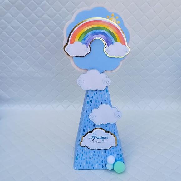 Caixa Cone/pirâmide Personalizado Arca de Noé Luxo-20 Peças