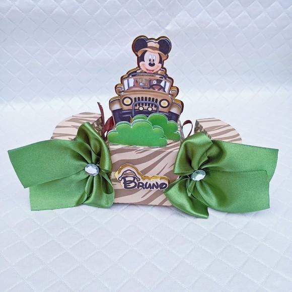 Caixa Bala Personalizado Mickey Safari - 20 Peças